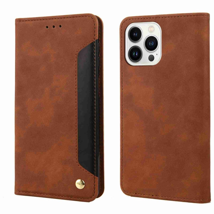 Skin Feel Splicing Leather Phone Case, For iPhone 16, For iPhone 15 Pro Max, For iPhone 15 Pro, For iPhone 15 Plus, For iPhone 15