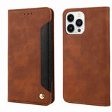 Skin Feel Splicing Leather Phone Case, For iPhone 16, For iPhone 15 Pro Max, For iPhone 15 Pro, For iPhone 15 Plus, For iPhone 15