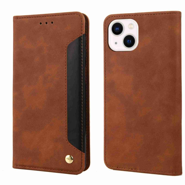 Skin Feel Splicing Leather Phone Case, For iPhone 16, For iPhone 15 Pro Max, For iPhone 15 Pro, For iPhone 15 Plus, For iPhone 15
