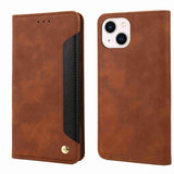 Skin Feel Splicing Leather Phone Case, For iPhone 16, For iPhone 15 Pro Max, For iPhone 15 Pro, For iPhone 15 Plus, For iPhone 15