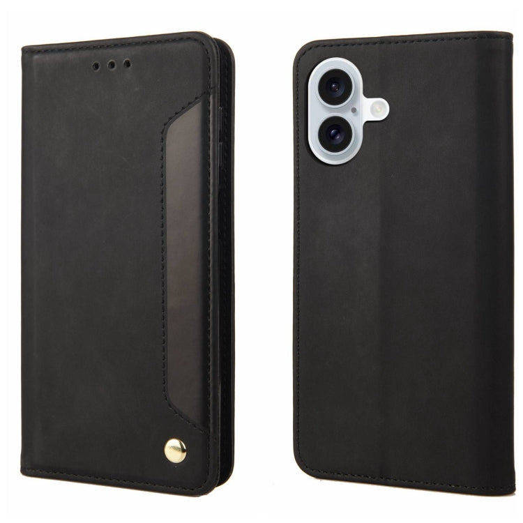 Skin Feel Splicing Leather Phone Case, For iPhone 17e / 16e, For iPhone 17 Pro Max, For iPhone 17 Pro, For iPhone 17, For iPhone Air, For iPhone 16 Pro Max, For iPhone 16 Pro, For iPhone 16 Plus