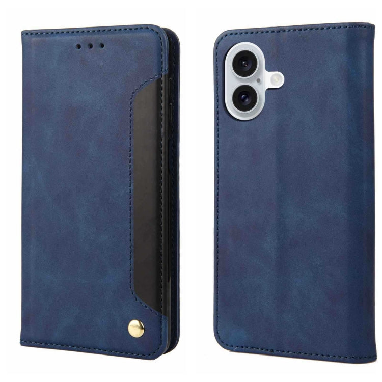 Skin Feel Splicing Leather Phone Case, For iPhone 16, For iPhone 15 Pro Max, For iPhone 15 Pro, For iPhone 15 Plus, For iPhone 15
