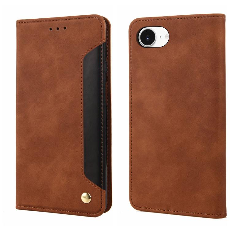 Skin Feel Splicing Leather Phone Case, For iPhone 17e / 16e, For iPhone 17 Pro Max, For iPhone 17 Pro, For iPhone 17, For iPhone Air, For iPhone 16 Pro Max, For iPhone 16 Pro, For iPhone 16 Plus