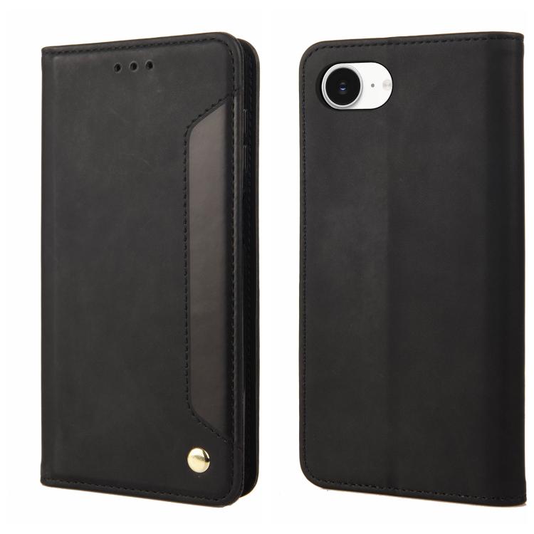 Skin Feel Splicing Leather Phone Case, For iPhone 17e / 16e, For iPhone 17 Pro Max, For iPhone 17 Pro, For iPhone 17, For iPhone Air, For iPhone 16 Pro Max, For iPhone 16 Pro, For iPhone 16 Plus