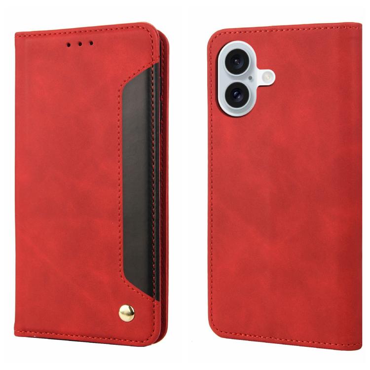 Skin Feel Splicing Leather Phone Case, For iPhone 17e / 16e, For iPhone 17 Pro Max, For iPhone 17 Pro, For iPhone 17, For iPhone Air, For iPhone 16 Pro Max, For iPhone 16 Pro, For iPhone 16 Plus