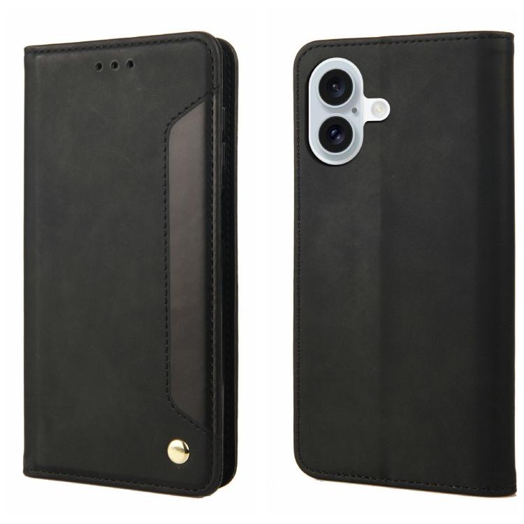Skin Feel Splicing Leather Phone Case, For iPhone 17e / 16e, For iPhone 17 Pro Max, For iPhone 17 Pro, For iPhone 17, For iPhone Air, For iPhone 16 Pro Max, For iPhone 16 Pro, For iPhone 16 Plus