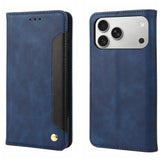 Skin Feel Splicing Leather Phone Case, For iPhone 17e / 16e, For iPhone 17 Pro Max, For iPhone 17 Pro, For iPhone 17, For iPhone Air, For iPhone 16 Pro Max, For iPhone 16 Pro, For iPhone 16 Plus