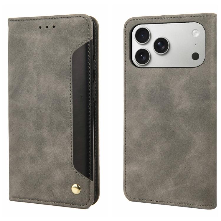Skin Feel Splicing Leather Phone Case, For iPhone 17e / 16e, For iPhone 17 Pro Max, For iPhone 17 Pro, For iPhone 17, For iPhone Air, For iPhone 16 Pro Max, For iPhone 16 Pro, For iPhone 16 Plus