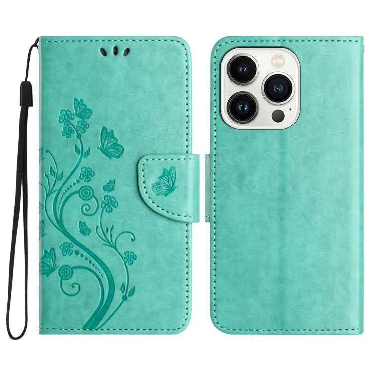 Butterfly Flower Pattern Flip Leather Phone Case, For iPhone 17e / 16e, For iPhone 17 Pro Max, For iPhone 17 Pro, For iPhone 17, For iPhone Air, For iPhone 16 Pro Max