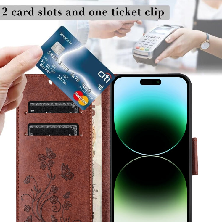 Butterfly Flower Pattern Flip Leather Phone Case, For iPhone 16 Pro, For iPhone 16 Plus, For iPhone 16, For iPhone 15 Pro Max, For iPhone 15 Pro, For iPhone 15 Plus