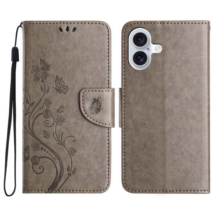 Butterfly Flower Pattern Flip Leather Phone Case, For iPhone 16 Pro, For iPhone 16 Plus, For iPhone 16, For iPhone 15 Pro Max, For iPhone 15 Pro, For iPhone 15 Plus