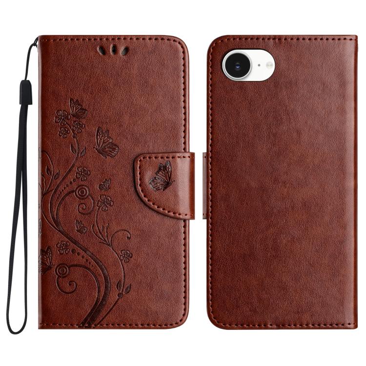 Butterfly Flower Pattern Flip Leather Phone Case, For iPhone 17e / 16e, For iPhone 17 Pro Max, For iPhone 17 Pro, For iPhone 17, For iPhone Air, For iPhone 16 Pro Max