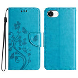 Butterfly Flower Pattern Flip Leather Phone Case, For iPhone 17e / 16e, For iPhone 17 Pro Max, For iPhone 17 Pro, For iPhone 17, For iPhone Air, For iPhone 16 Pro Max