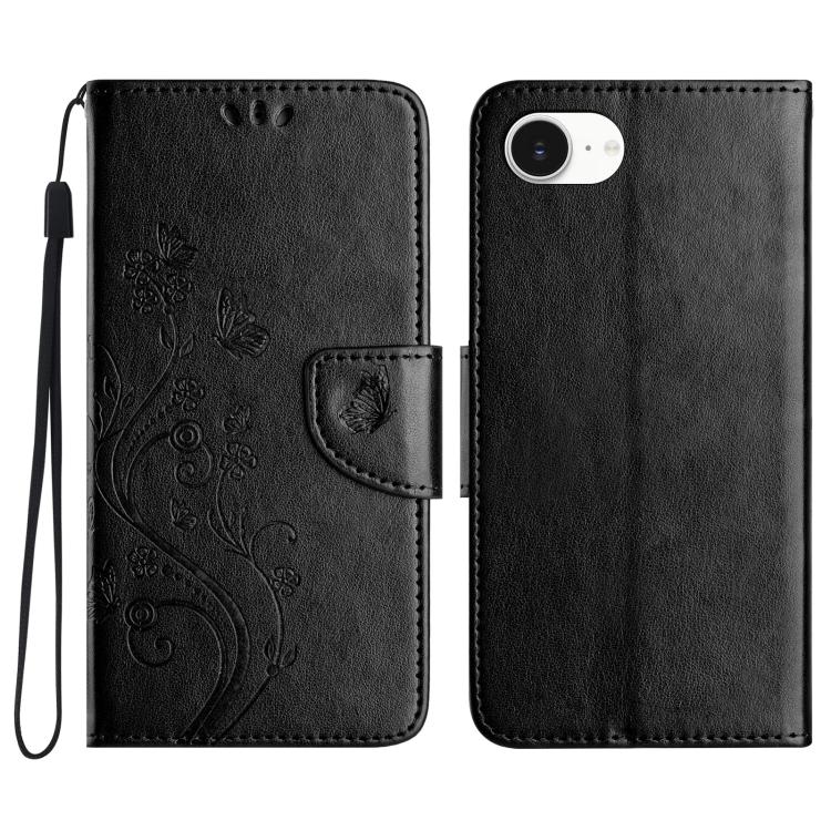 Butterfly Flower Pattern Flip Leather Phone Case, For iPhone 17e / 16e, For iPhone 17 Pro Max, For iPhone 17 Pro, For iPhone 17, For iPhone Air, For iPhone 16 Pro Max