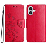 Butterfly Flower Pattern Flip Leather Phone Case, For iPhone 17e / 16e, For iPhone 17 Pro Max, For iPhone 17 Pro, For iPhone 17, For iPhone Air, For iPhone 16 Pro Max