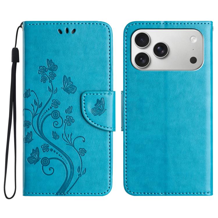 Butterfly Flower Pattern Flip Leather Phone Case, For iPhone 17e / 16e, For iPhone 17 Pro Max, For iPhone 17 Pro, For iPhone 17, For iPhone Air, For iPhone 16 Pro Max