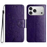 Butterfly Flower Pattern Flip Leather Phone Case, For iPhone 17e / 16e, For iPhone 17 Pro Max, For iPhone 17 Pro, For iPhone 17, For iPhone Air, For iPhone 16 Pro Max