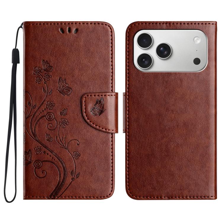 Butterfly Flower Pattern Flip Leather Phone Case, For iPhone 17e / 16e, For iPhone 17 Pro Max, For iPhone 17 Pro, For iPhone 17, For iPhone Air, For iPhone 16 Pro Max