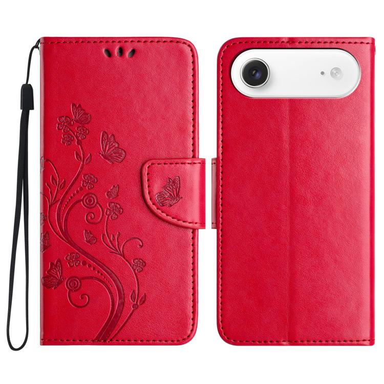 Butterfly Flower Pattern Flip Leather Phone Case, For iPhone 17e / 16e, For iPhone 17 Pro Max, For iPhone 17 Pro, For iPhone 17, For iPhone Air, For iPhone 16 Pro Max