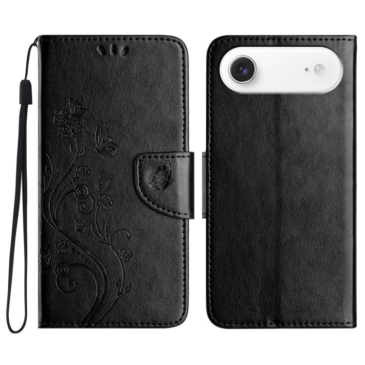 Butterfly Flower Pattern Flip Leather Phone Case, For iPhone 17e / 16e, For iPhone 17 Pro Max, For iPhone 17 Pro, For iPhone 17, For iPhone Air, For iPhone 16 Pro Max