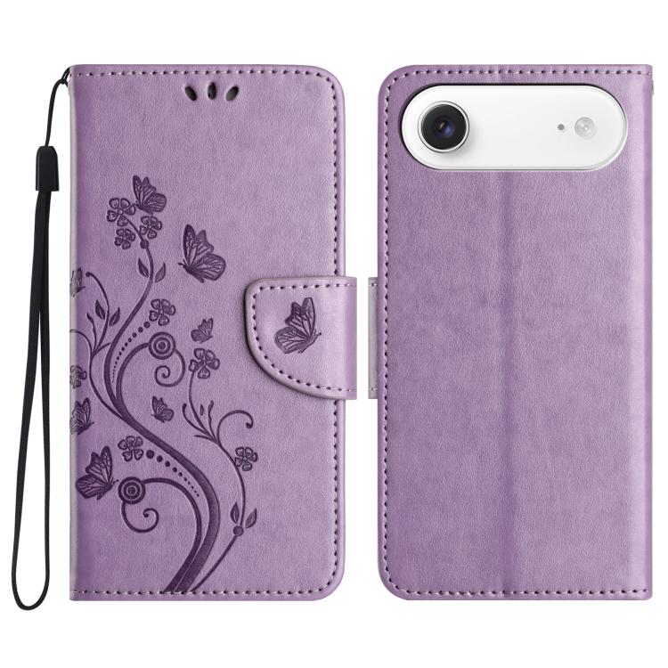 Butterfly Flower Pattern Flip Leather Phone Case, For iPhone 17e / 16e, For iPhone 17 Pro Max, For iPhone 17 Pro, For iPhone 17, For iPhone Air, For iPhone 16 Pro Max