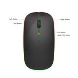 HXSJ M40 2.4GHZ 800,1200,1600dpi Third Gear Adjustment Colorful Wireless Mouse USB Rechargeable