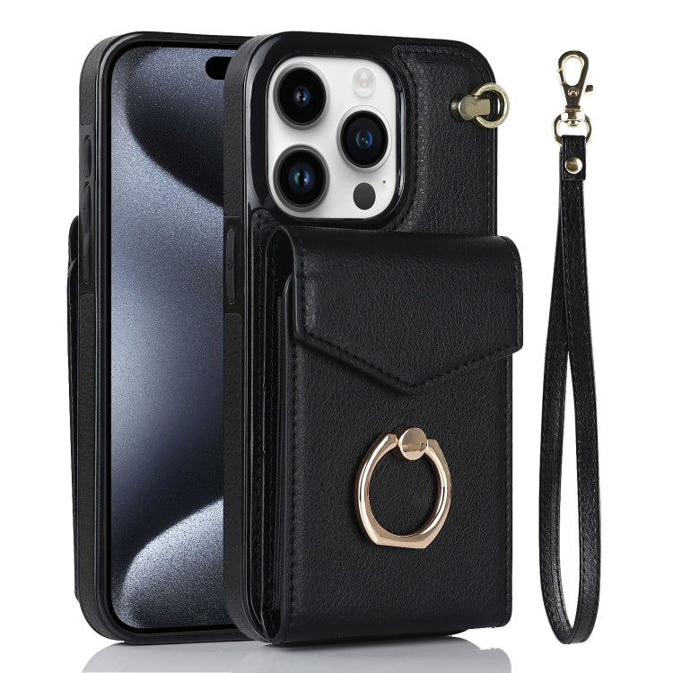 Ring Holder RFID Card Slot Phone Case, For iPhone 15 Pro Max, For iPhone 15 Pro, For iPhone 15 Plus, For iPhone 15