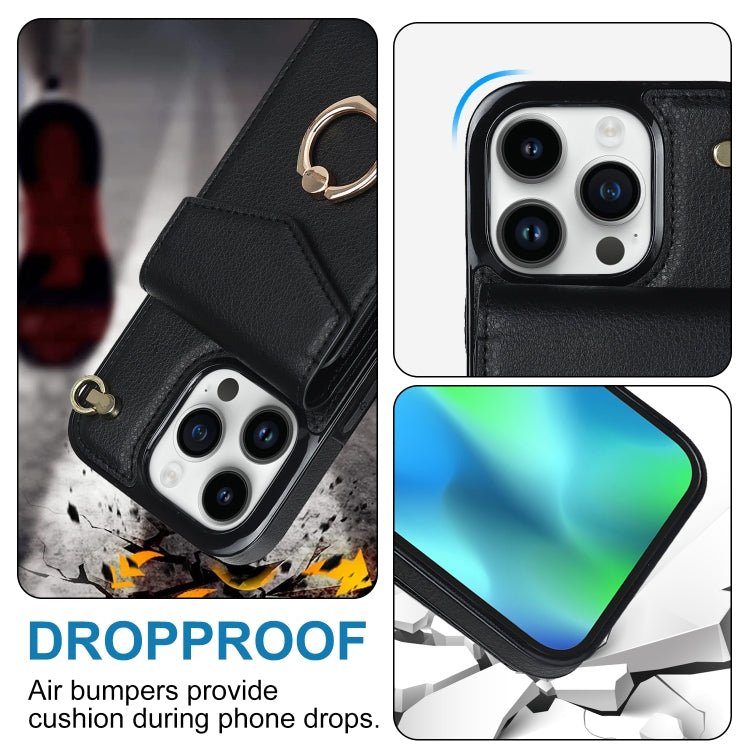 Ring Holder RFID Card Slot Phone Case, For iPhone 15 Pro Max, For iPhone 15 Pro, For iPhone 15 Plus, For iPhone 15