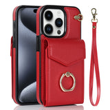 Ring Holder RFID Card Slot Phone Case, For iPhone 15 Pro Max, For iPhone 15 Pro, For iPhone 15 Plus, For iPhone 15