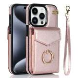 Ring Holder RFID Card Slot Phone Case, For iPhone 15 Pro Max, For iPhone 15 Pro, For iPhone 15 Plus, For iPhone 15