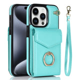 Ring Holder RFID Card Slot Phone Case, For iPhone 15 Pro Max, For iPhone 15 Pro, For iPhone 15 Plus, For iPhone 15