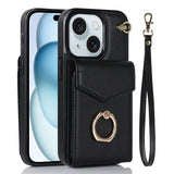 Ring Holder RFID Card Slot Phone Case, For iPhone 15 Pro Max, For iPhone 15 Pro, For iPhone 15 Plus, For iPhone 15