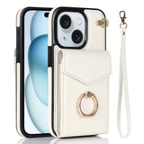 Ring Holder RFID Card Slot Phone Case, For iPhone 15 Pro Max, For iPhone 15 Pro, For iPhone 15 Plus, For iPhone 15