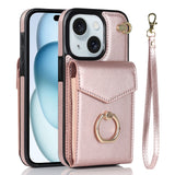 Ring Holder RFID Card Slot Phone Case, For iPhone 15 Pro Max, For iPhone 15 Pro, For iPhone 15 Plus, For iPhone 15