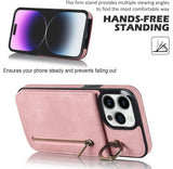 Retro Ring and Zipper RFID Card Slot Phone Case, For iPhone 15
