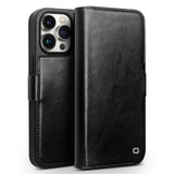QIALINO Classic 103 Buckle Genuine Leather Phone Case, For iPhone 18 Pro, For iPhone 18 Pro Max, For iPhone 17e / 16e, For iPhone 17 Pro Max, For iPhone 17 Pro, For iPhone 17, For iPhone Air, For iPhone 15 Pro Max, For iPhone 15 Plus