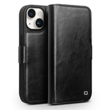 QIALINO Classic 103 Buckle Genuine Leather Phone Case, For iPhone 18 Pro, For iPhone 18 Pro Max, For iPhone 17e / 16e, For iPhone 17 Pro Max, For iPhone 17 Pro, For iPhone 17, For iPhone Air, For iPhone 15 Pro Max, For iPhone 15 Plus