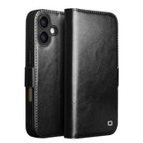 QIALINO Classic 103 Buckle Genuine Leather Phone Case, For iPhone 18 Pro, For iPhone 18 Pro Max, For iPhone 17e / 16e, For iPhone 17 Pro Max, For iPhone 17 Pro, For iPhone 17, For iPhone Air, For iPhone 15 Pro Max, For iPhone 15 Plus