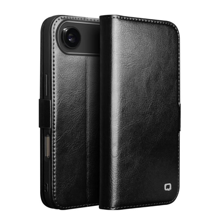 QIALINO Classic 103 Buckle Genuine Leather Phone Case, For iPhone 18 Pro, For iPhone 18 Pro Max, For iPhone 17e / 16e, For iPhone 17 Pro Max, For iPhone 17 Pro, For iPhone 17, For iPhone Air, For iPhone 15 Pro Max, For iPhone 15 Plus