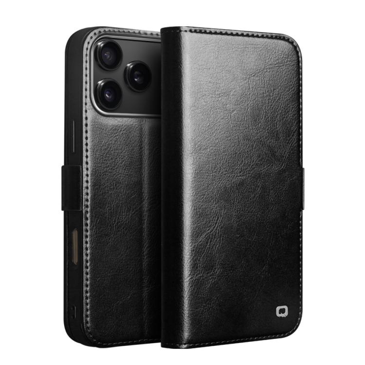 QIALINO Classic 103 Buckle Genuine Leather Phone Case, For iPhone 18 Pro, For iPhone 18 Pro Max, For iPhone 17e / 16e, For iPhone 17 Pro Max, For iPhone 17 Pro, For iPhone 17, For iPhone Air, For iPhone 15 Pro Max, For iPhone 15 Plus