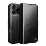 QIALINO Classic 103 Buckle Genuine Leather Phone Case, For iPhone 18 Pro, For iPhone 18 Pro Max, For iPhone 17e / 16e, For iPhone 17 Pro Max, For iPhone 17 Pro, For iPhone 17, For iPhone Air, For iPhone 15 Pro Max, For iPhone 15 Plus
