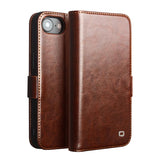 QIALINO Classic 103 Buckle Genuine Leather Phone Case, For iPhone 17e / 16e, For iPhone 17 Pro Max, For iPhone 17 Pro, For iPhone 17, For iPhone Air, For iPhone 15 Pro Max, For iPhone 15 Plus, For iPhone 15