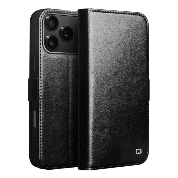QIALINO Classic 103 Buckle Genuine Leather Phone Case, For iPhone 18 Pro, For iPhone 18 Pro Max, For iPhone 17e / 16e, For iPhone 17 Pro Max, For iPhone 17 Pro, For iPhone 17, For iPhone Air, For iPhone 15 Pro Max, For iPhone 15 Plus