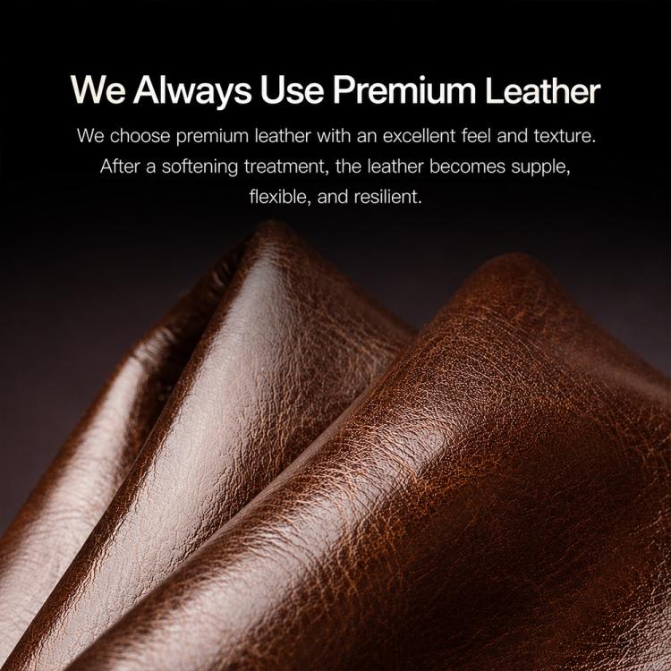 QIALINO Classic 103 Buckle Genuine Leather Phone Case, For iPhone 18 Pro, For iPhone 18 Pro Max, For iPhone 17e / 16e, For iPhone 17 Pro Max, For iPhone 17 Pro, For iPhone 17, For iPhone Air, For iPhone 15 Pro Max, For iPhone 15 Plus