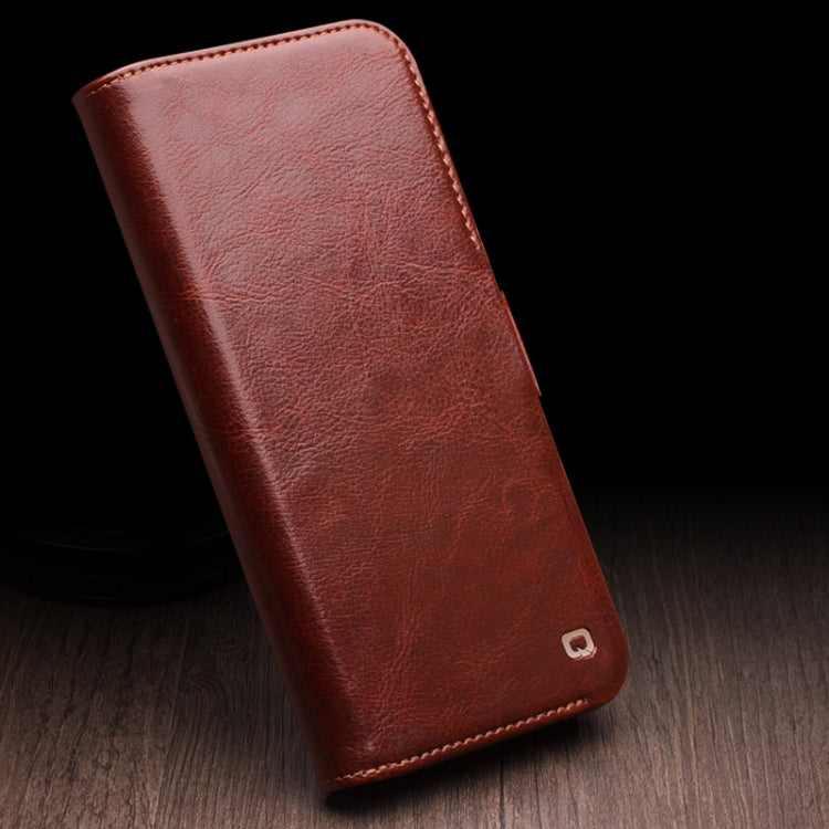 QIALINO Classic 103 Buckle Genuine Leather Phone Case, For iPhone 18 Pro, For iPhone 18 Pro Max, For iPhone 17e / 16e, For iPhone 17 Pro Max, For iPhone 17 Pro, For iPhone 17, For iPhone Air, For iPhone 15 Pro Max, For iPhone 15 Plus