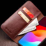 QIALINO Classic 103 Buckle Genuine Leather Phone Case, For iPhone 18 Pro, For iPhone 18 Pro Max, For iPhone 17e / 16e, For iPhone 17 Pro Max, For iPhone 17 Pro, For iPhone 17, For iPhone Air, For iPhone 15 Pro Max, For iPhone 15 Plus