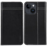 GEBEI Top-grain Horizontal Flip Leather Phone Case, For iPhone 15