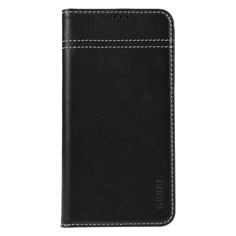 GEBEI Top-grain Horizontal Flip Leather Phone Case, For iPhone 15