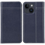 GEBEI Top-grain Horizontal Flip Leather Phone Case, For iPhone 15