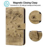 Cartoon Sakura Cat Embossed Leather Phone Case, For iPhone 15 Pro Max, For iPhone 15 Pro, For iPhone 15 Plus, For iPhone 15, For iPhone 14 Plus, For iPhone 14, For iPhone 14 Pro, For iPhone 14 Pro Max
